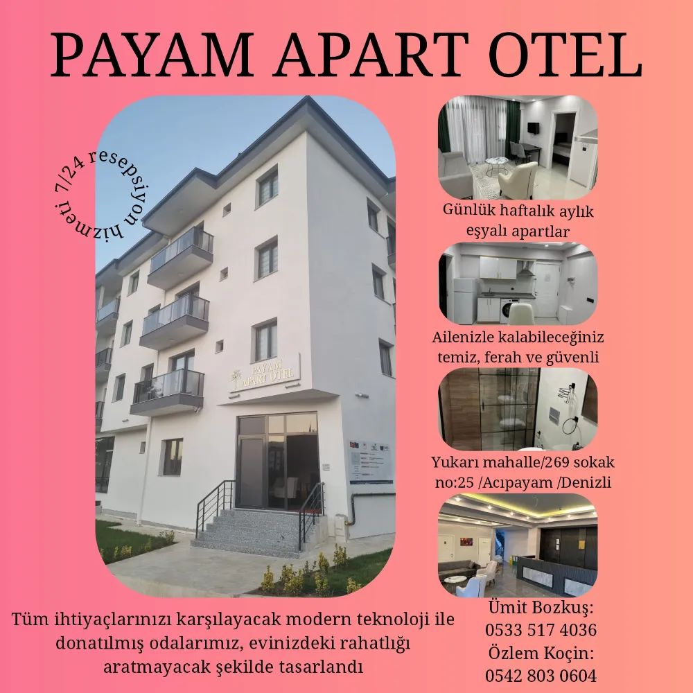 PAYAM APART & OTEL HİZMETE AÇILDI