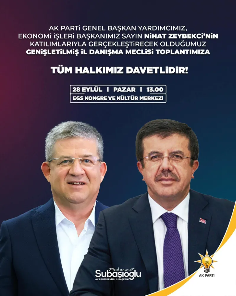 AK Parti Denizli Genişletilmiş İl İstişare Toplantısı Düzenlenecek