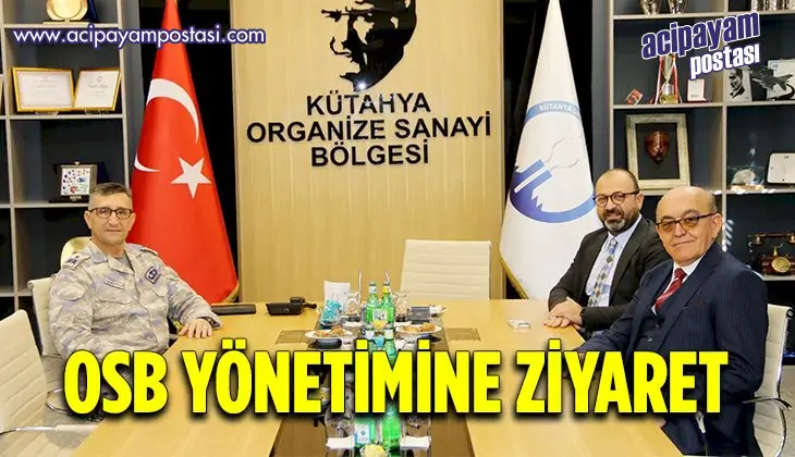 Hava Er Eğitim Tugayı Komutanı
                    Tuğgeneral Mustafa Baş, Kütahya OSB yönetimini ziyaret
                    etti