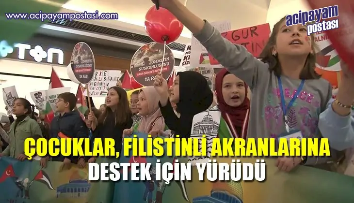 Kütahyalı çocuklar, Filistinli
                    akranlarına destek için yürüdü